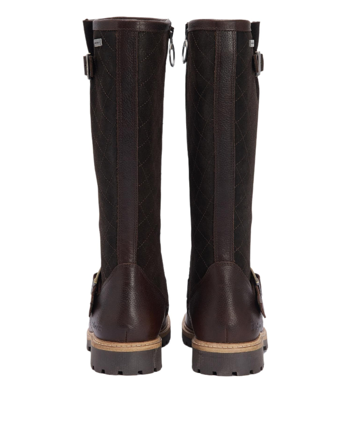 Barbour Womens Knee High Boots Willow Dark Brown Donaghys