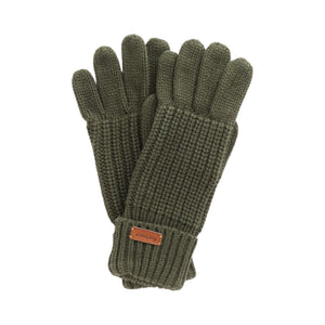 Barbour Womens Gloves Saltburn Knitted Olive