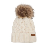 Barbour Womens Beanie/Scarf Penshaw Gift Set Cloud