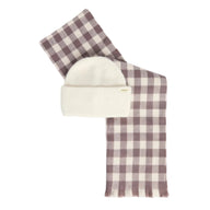 Barbour International Kemora women's moonbeam and truffle beanie and scarf gift set