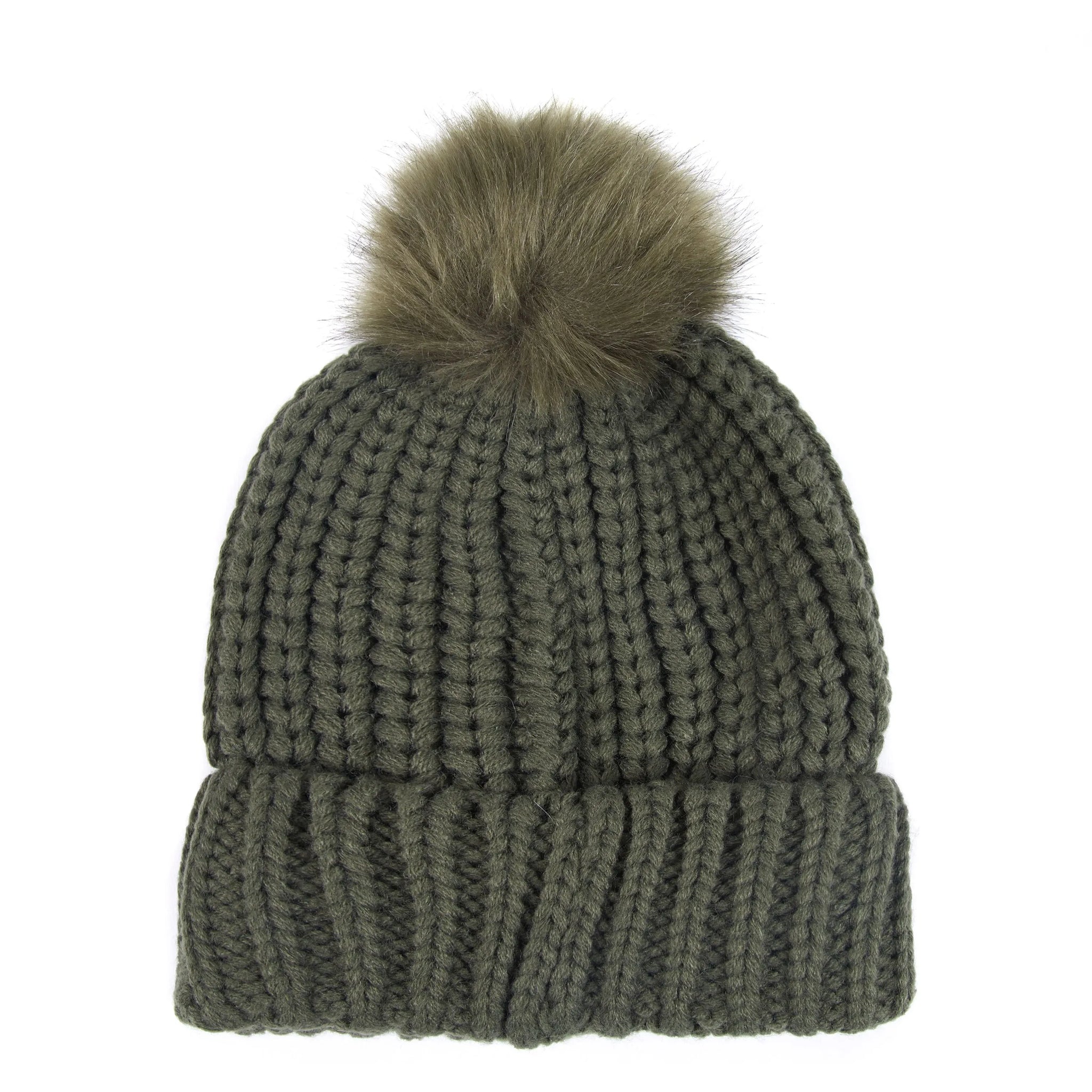 Barbour Womens Saltburn Beanie Hat Olive
