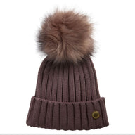 Barbour International Womens Hat Conway Knitted Beanie Truffle