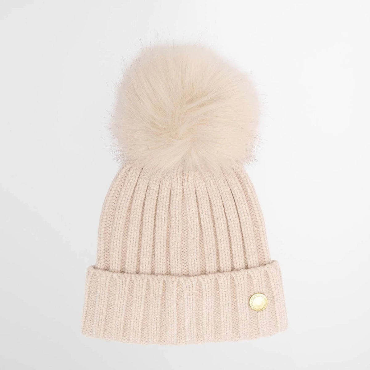Barbour International Conway women's moonbeam knitted beanie hat