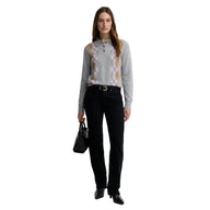 Barbour Womens Jumper Fawne Knitted Grey Multi