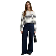 Barbour Womens Top Harling Striped Cloud/Dark Navy