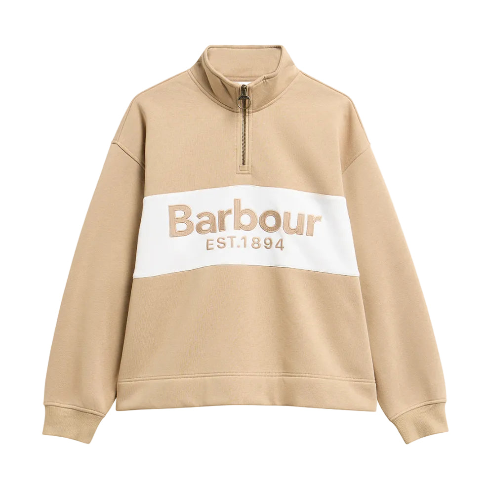 Barbour Womens Half Zip Zaria Sweatshirt Warm Trench