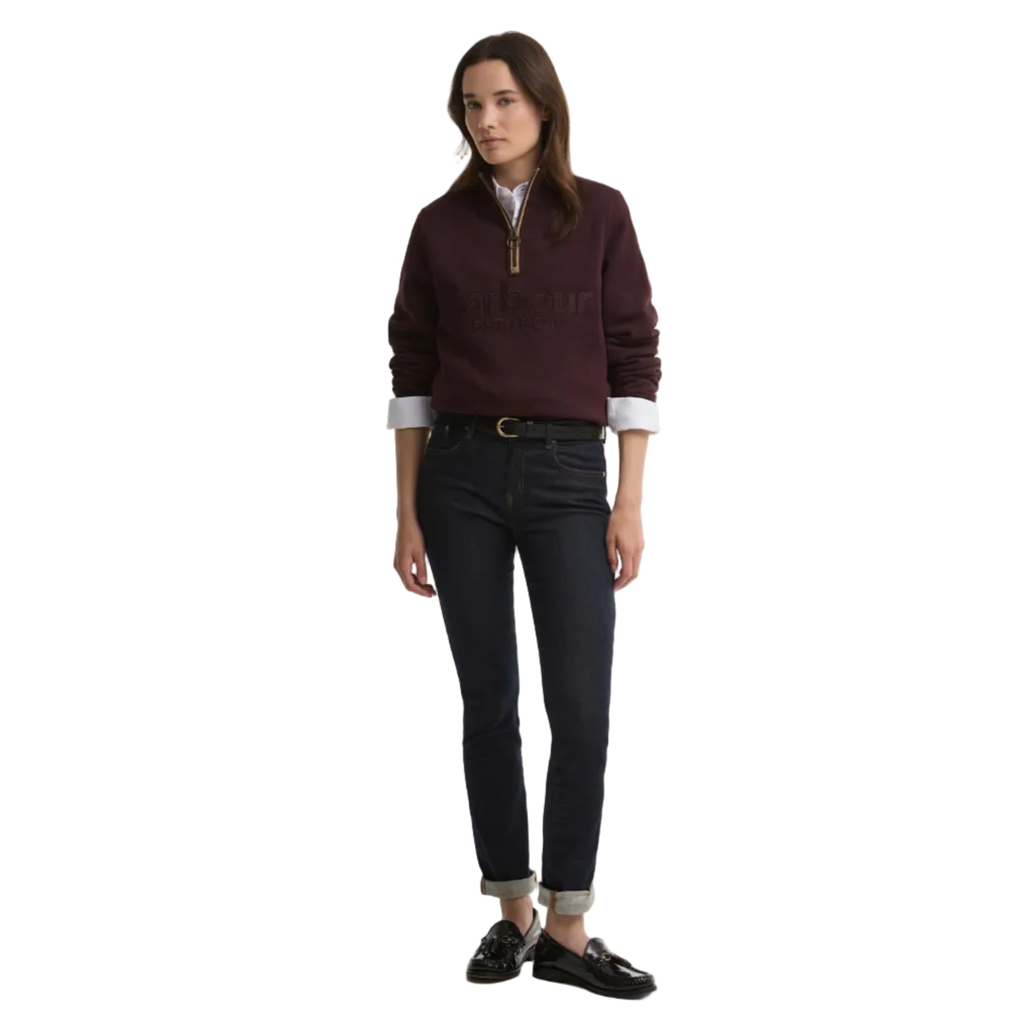 Barbour Womens Half Zip Cynthia Sweatshirt Fig