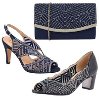 Lotus Womens Shoe Immy Navy/Diamante - Donaghys
