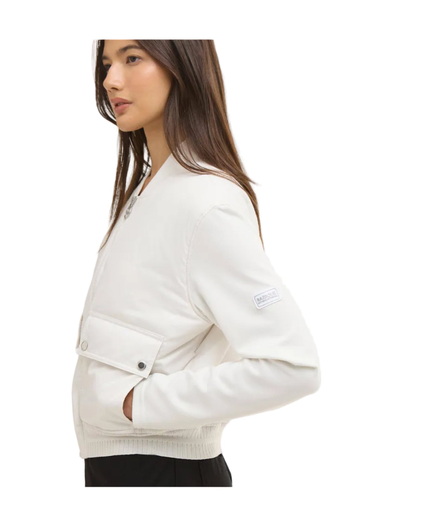 Barbour International Womens Jacket Emerson Quilted Vaporous Grey