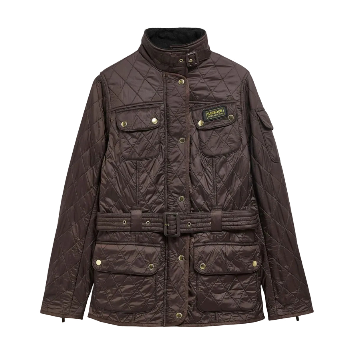 Barbour International Womens Jacket Polarquilt Quilted Truffle