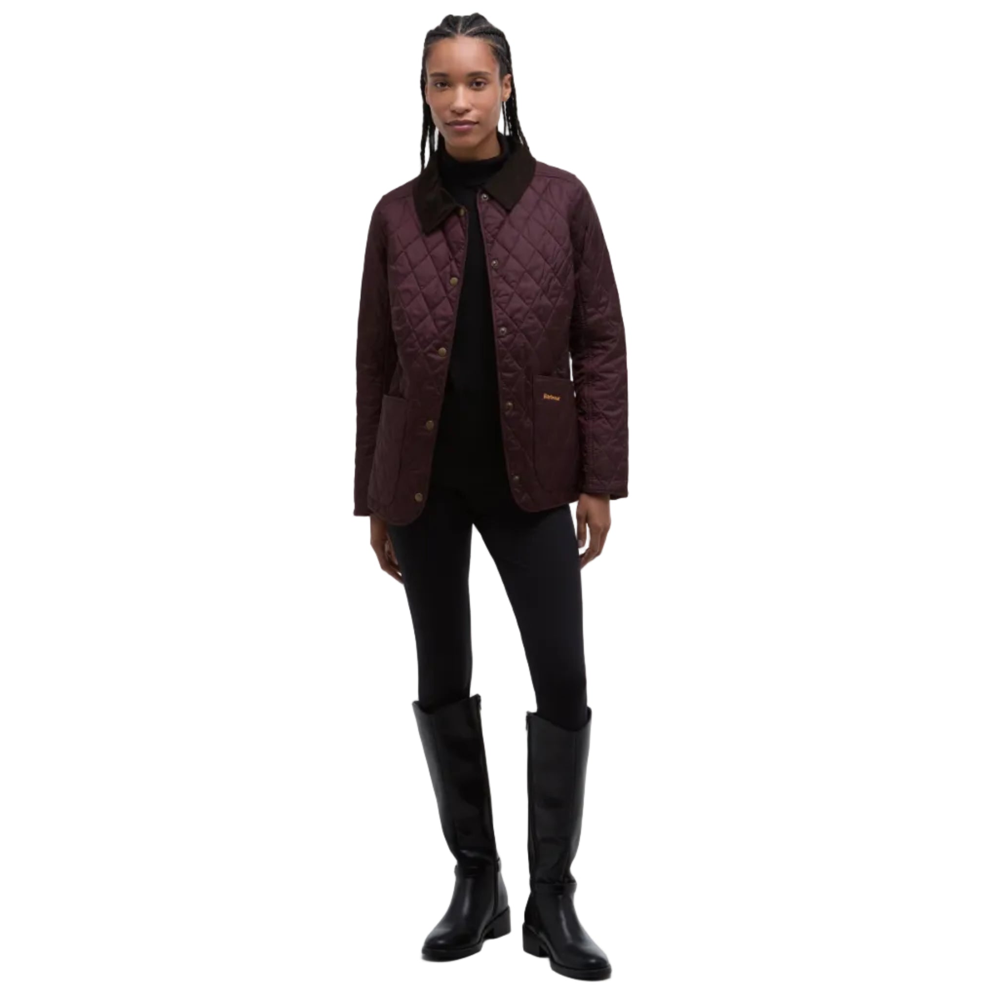 Barbour Womens Jacket Annandale Quilted Black Cherry