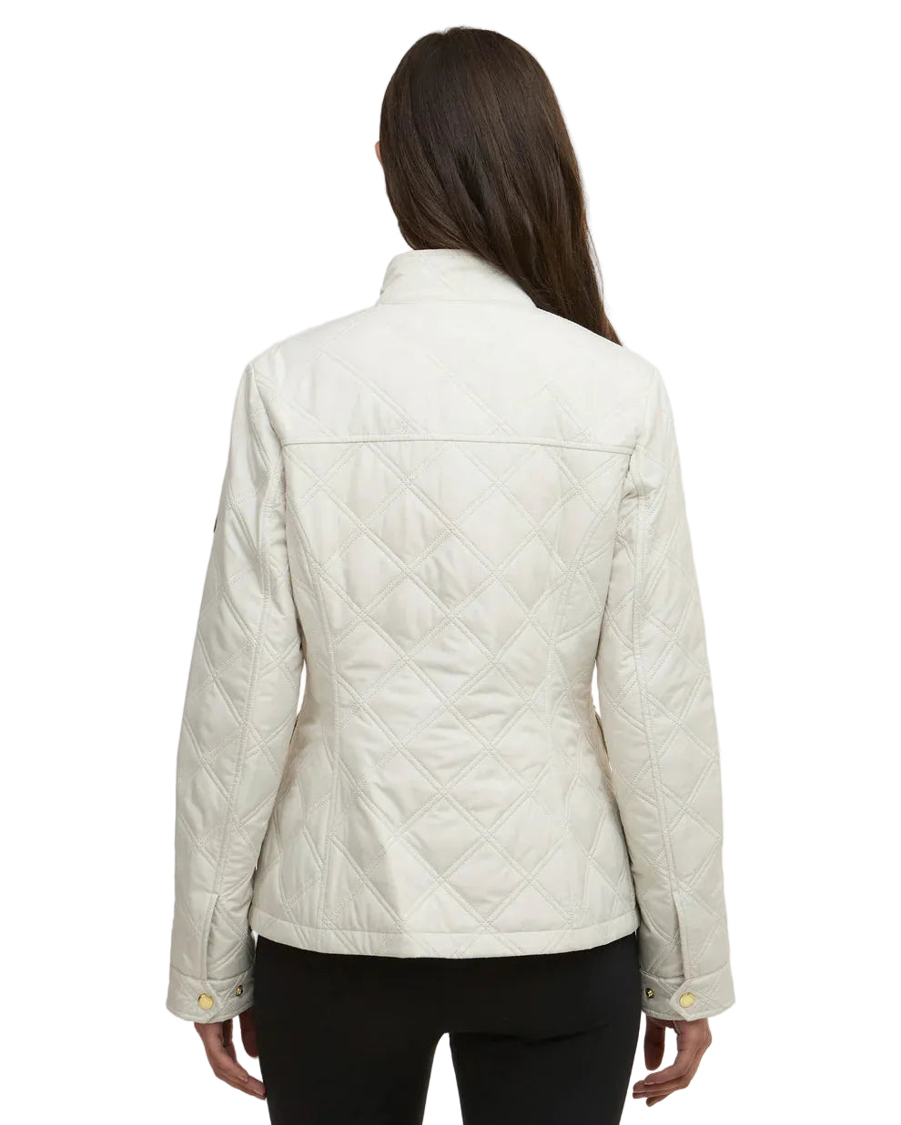 Barbour International Womens Jacket Halsey Quilted Silver Birch