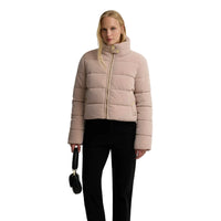 Barbour International Womans Halina Faux Velvet Puffer Jacket Nutmeg