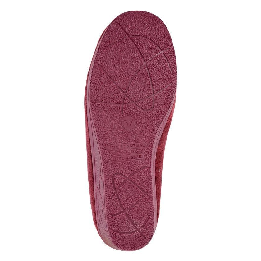 Sleepers Womens Slipper LS843 Burgundy/Ocelot