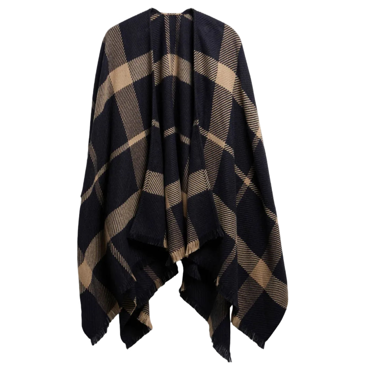Barbour Isabelle women's midnight tartan poncho