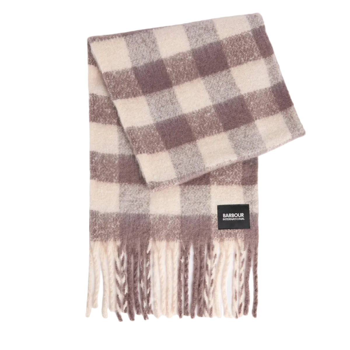 Barbour International Branton women's truffle gingham scarf