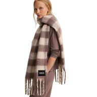 Barbour International Branton women's truffle gingham scarf