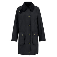 Barbour Womens Wax Jacket Beadnell Long Black
