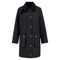 Barbour Womens Wax Jacket Beadnell Long Black