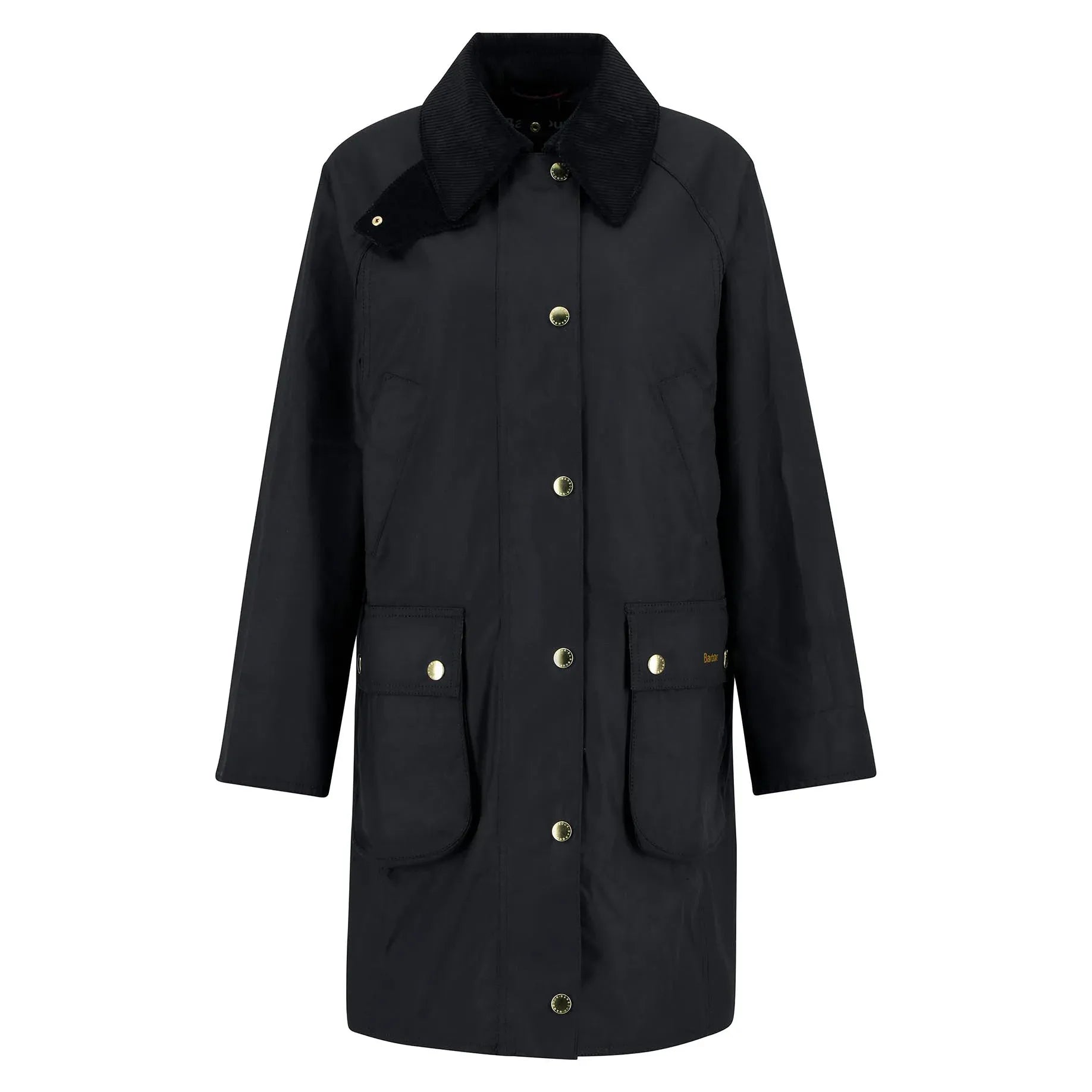 Barbour Womens Wax Jacket Beadnell Long Black