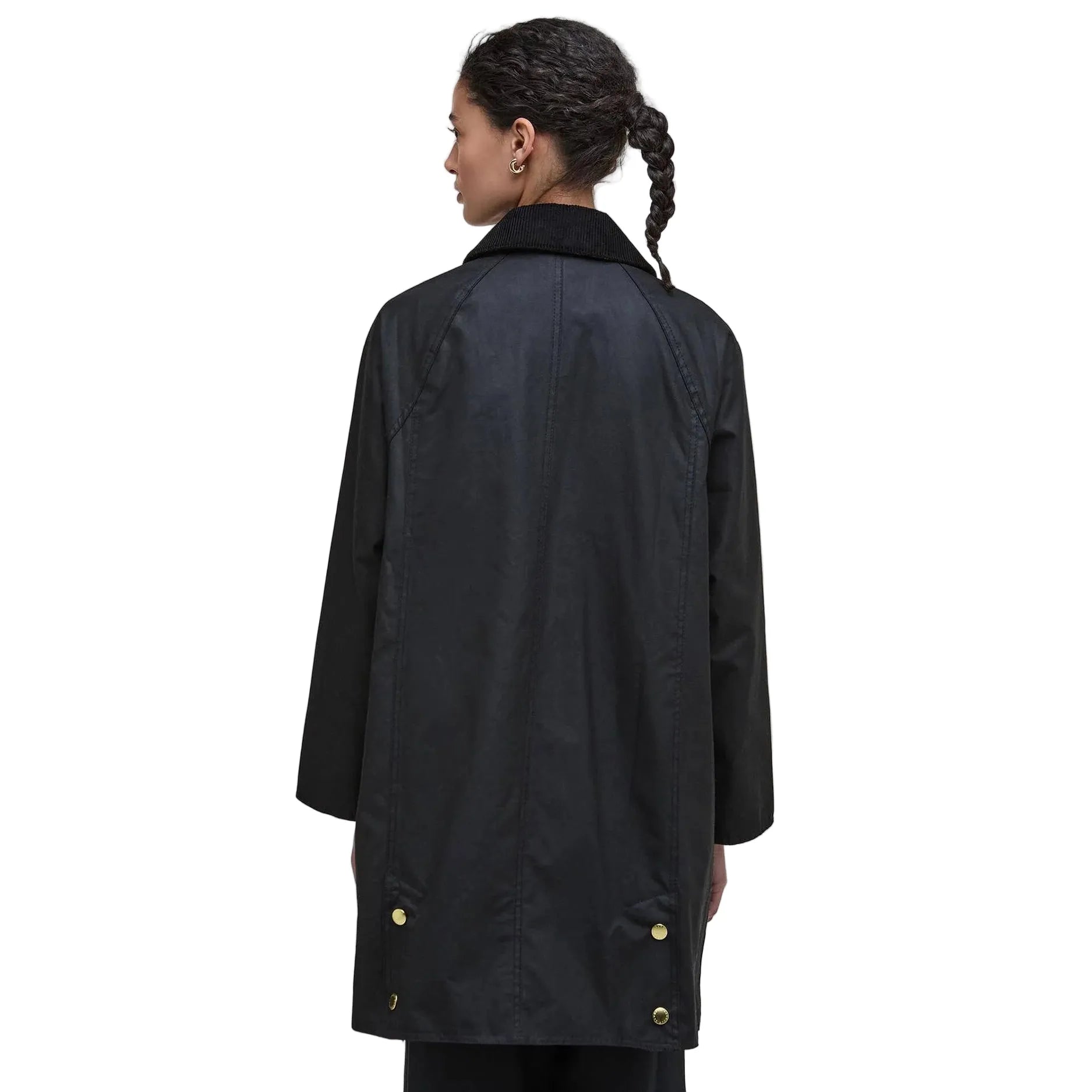 Barbour Womens Wax Jacket Beadnell Long Black