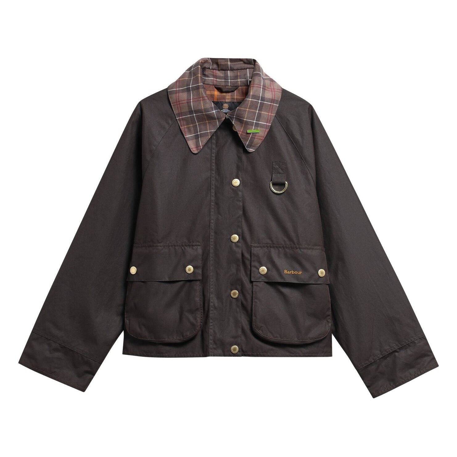 Barbour Womens Jacket Icons Tartan Collar Spey Wax Rustic