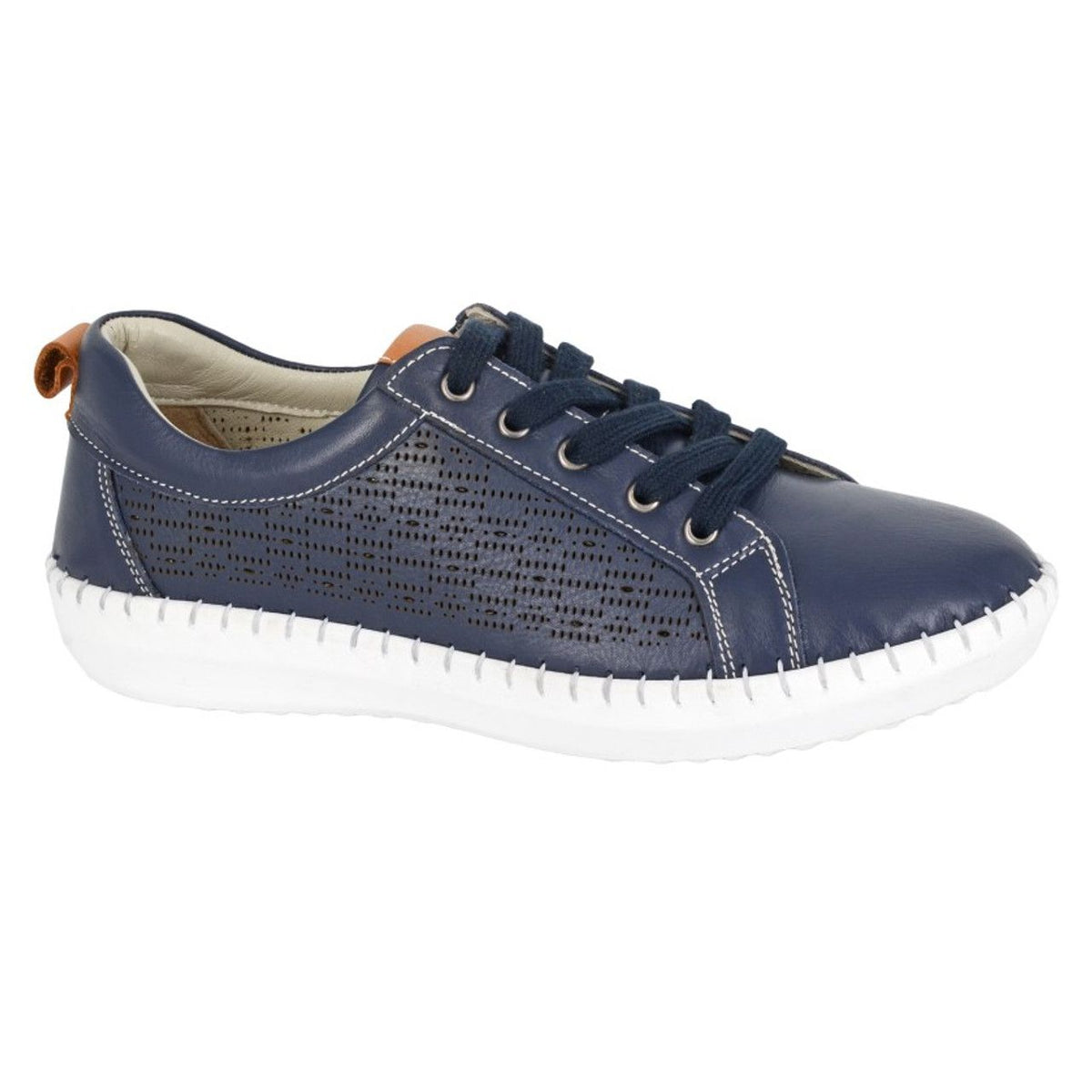 Mod Comfys Womens Trainer L674NC Navy Blue Leather