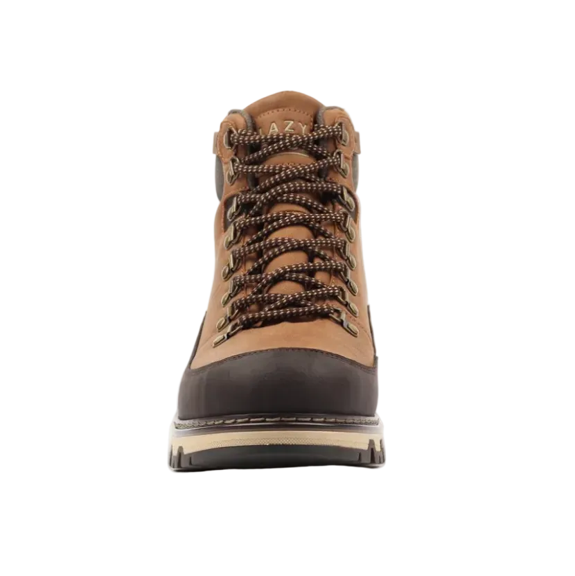Lazy Dogz Liam men's tan waterproof lace-up walking boots