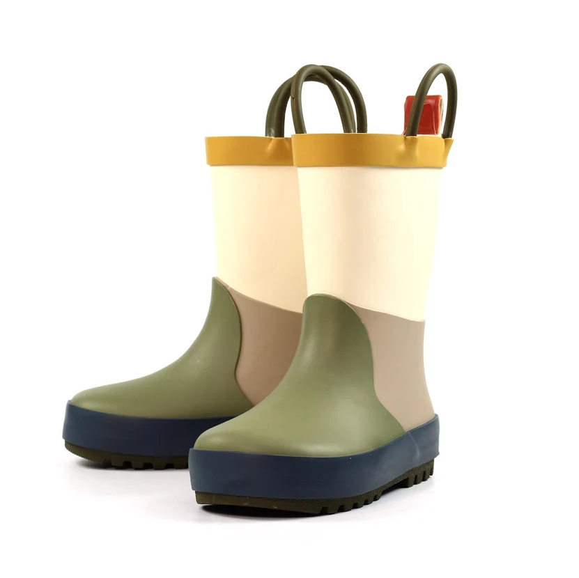Lazy Dogz Bubblegum toddler olive green wellington boots