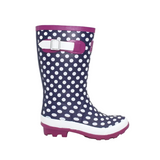 Lunar Girls Wellington Dotty Purple