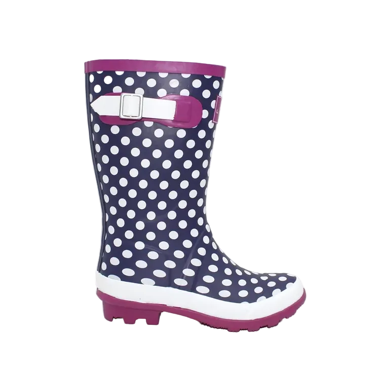Lunar Girls Wellington Dotty Purple