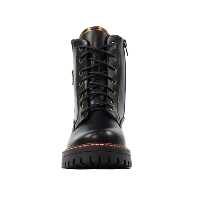 Lunar Colorado women's black lace-up ankle boot