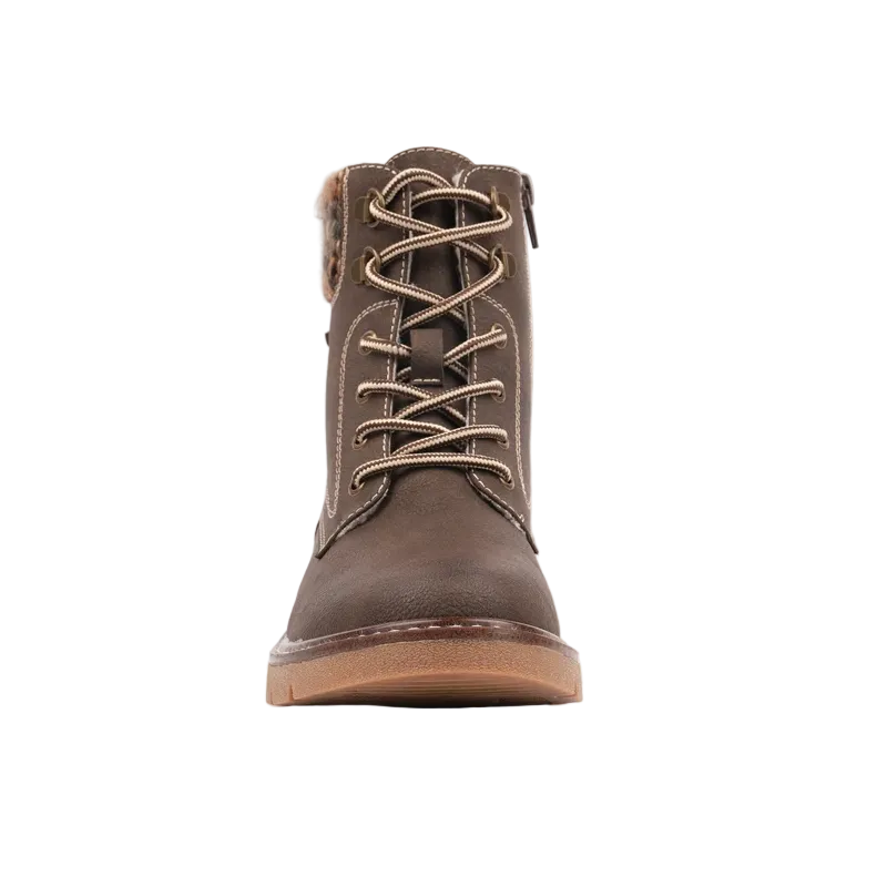 Lunar Elba women's brown waterproof wide fit ankle boots