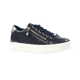 Lunar Xenon women's navy quilted panel trainers
