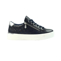 Lunar Xenon women's navy quilted panel trainers
