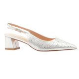 Lunar Women's Silver Slingback Heels