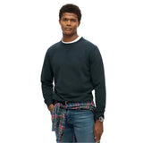 Superdry Mens Essential Logo Crew Sweatshirt Eclipse Navy