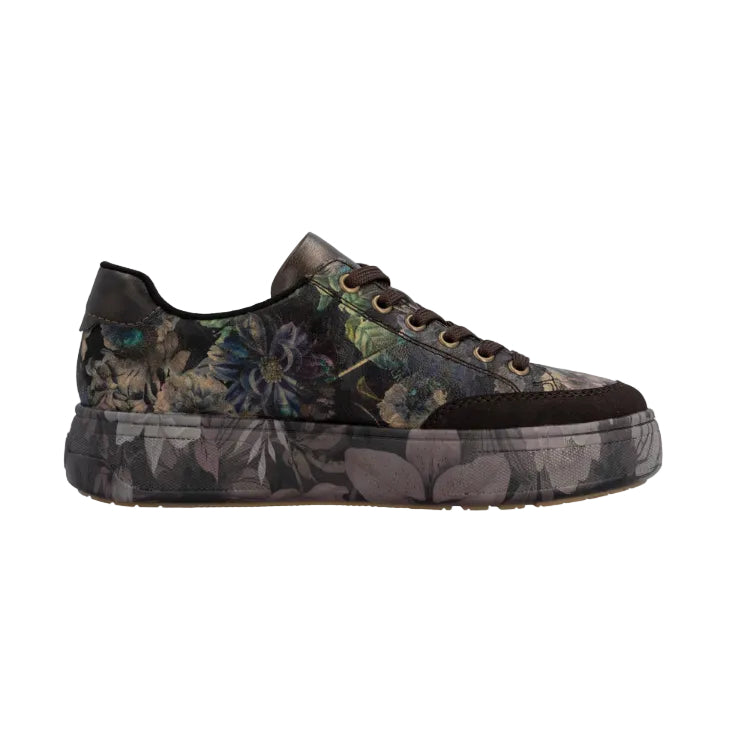 Rieker women's brown combination fashion trainer