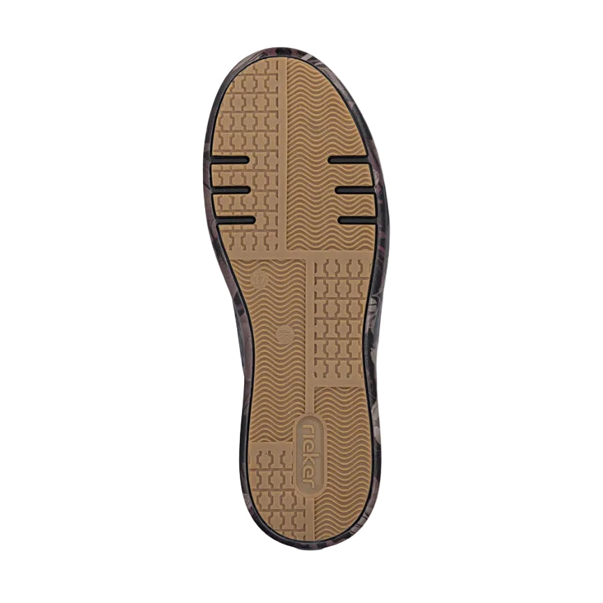 Rieker women's brown combination fashion trainer