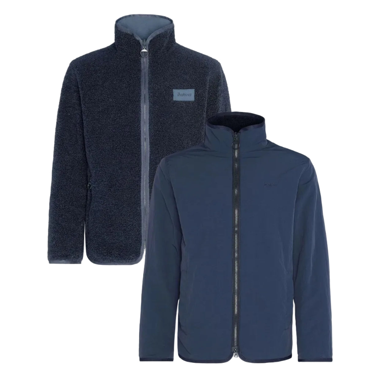 Barbour Mens Jacket Reversible Fleece Navy