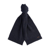 Barbour Mens Beanie/Scarf Carlton Fleck Gift Set Navy