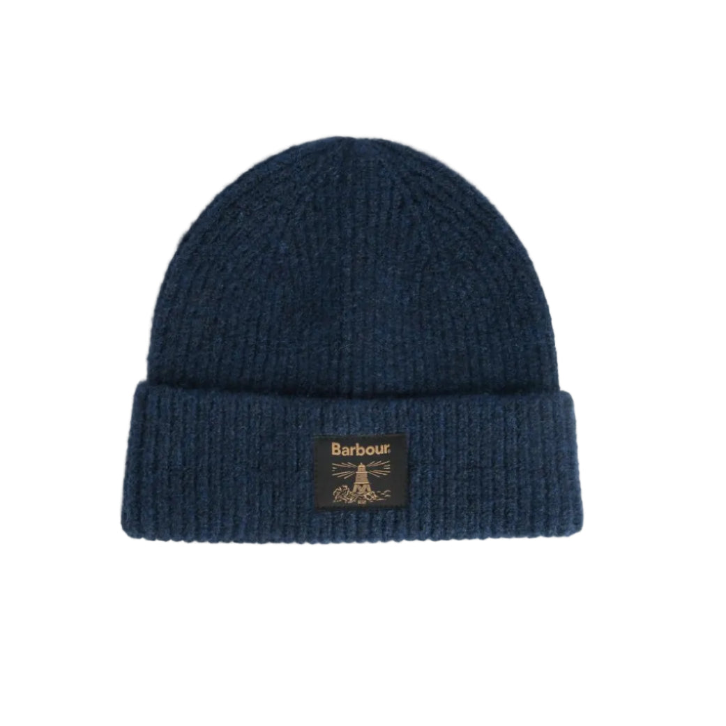Barbour Mens Beanie/Scarf Westerdale Gift Set Navy/Grey