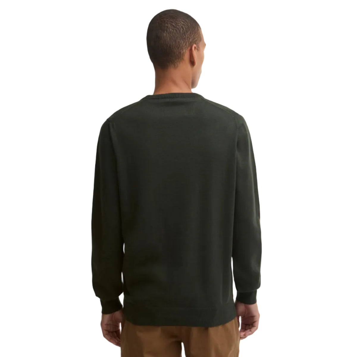 Barbour Mens Sweater Pima Cotton Crewneck Sage