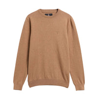 Barbour Mens Sweater Pima Cotton Crewneck Sandstone