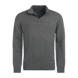 Barbour Mens Half Zip Cotton Olive Marl
