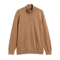 Barbour Mens Half Zip Cotton Knitted Jumper Sandstone