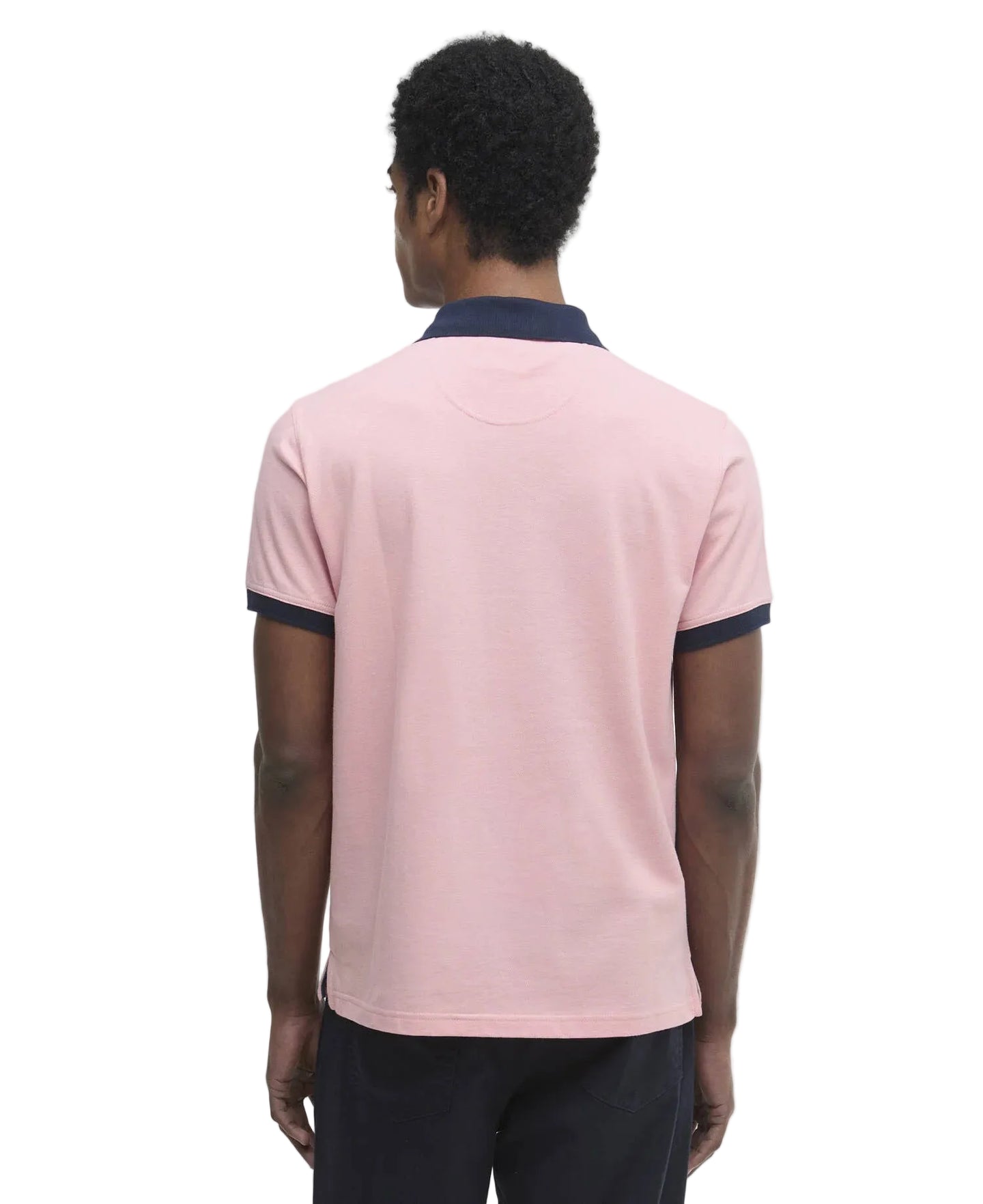 Barbour Mens Lynmouth Tipped Polo Shirt Mineral Pink