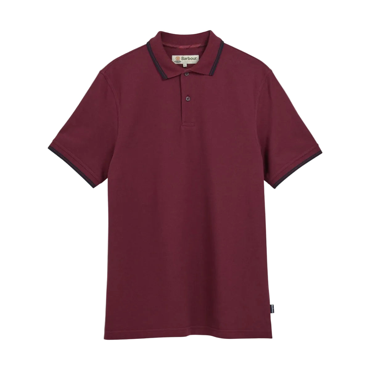 Barbour Mens Polo Lunan Tartan Trimmed Tailored Shirt Dark Bordeaux