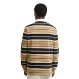 Barbour Mens Shirt Frith Tartan Stripe Rugby Stone