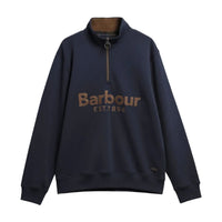 Barbour Mens Half Zip Fosse Sweatshirt Navy
